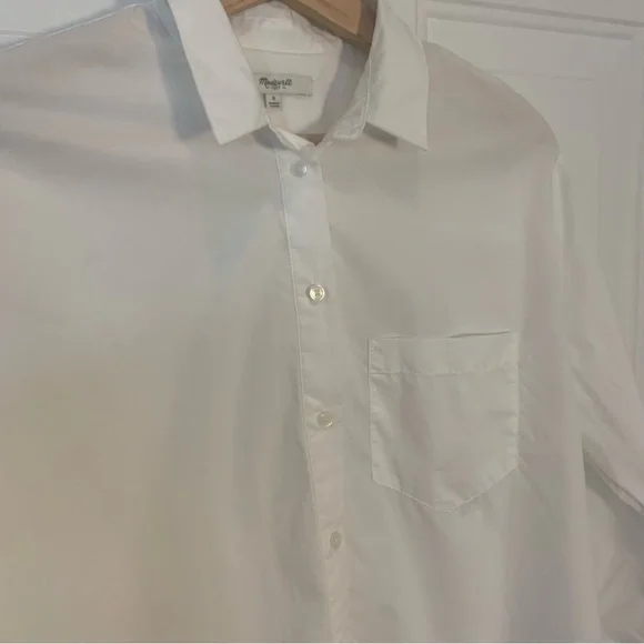 Madewell White Button Down Long Sleeve Top Womens Size Small - Picture 4 of 11